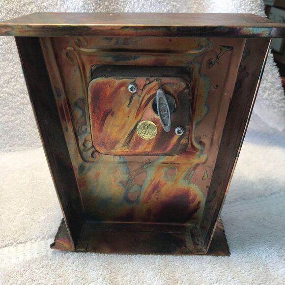 Handmade Copper Desk Music Box With Quirky Figurine & Coffee Cup Sitting At Pian - Picture 3 of 11